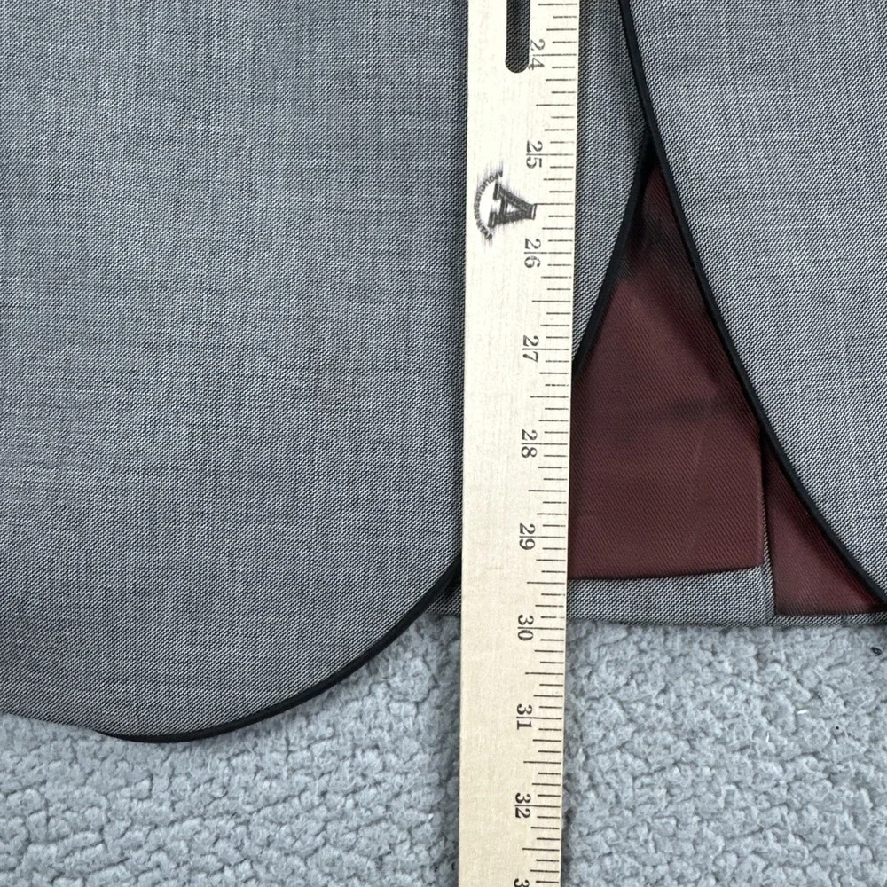 NEXT Signature Angelico Super 100s Blazer Men 46R Grey Slim Fit Woven in Italy